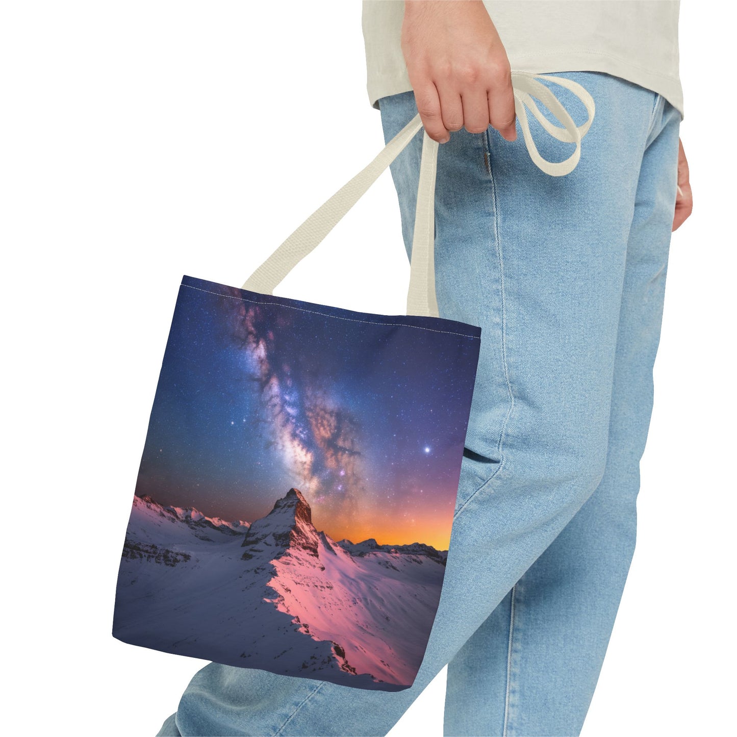 Stunning Mountain Galaxy Tote Bag - Nature Lover's Eco-Friendly Bag