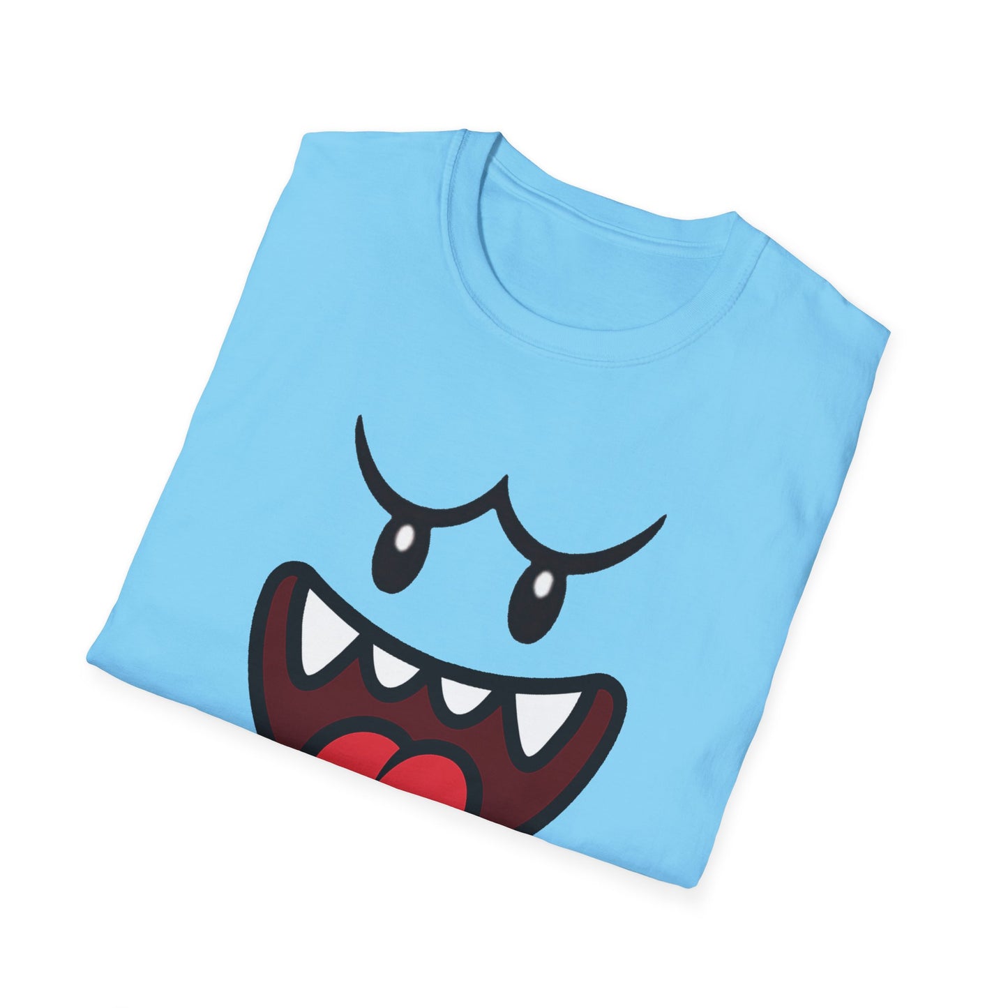 Ghost Face Graphic T-Shirt – Funny Spooky Cute Retro Halloween Tee, Y2K Nostalgia Bold Design, Soft Cotton, Fall Gift Shirt
