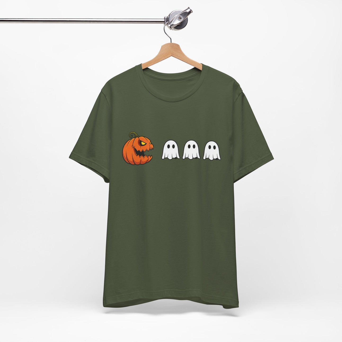 Pumpkin Pac-Man Shirt, Halloween Arcade Tee, Pumpkin Chase Ghosts Tee, Retro Gaming Halloween, Spooky Season Shirt, Vintage Game Pumpkin Top