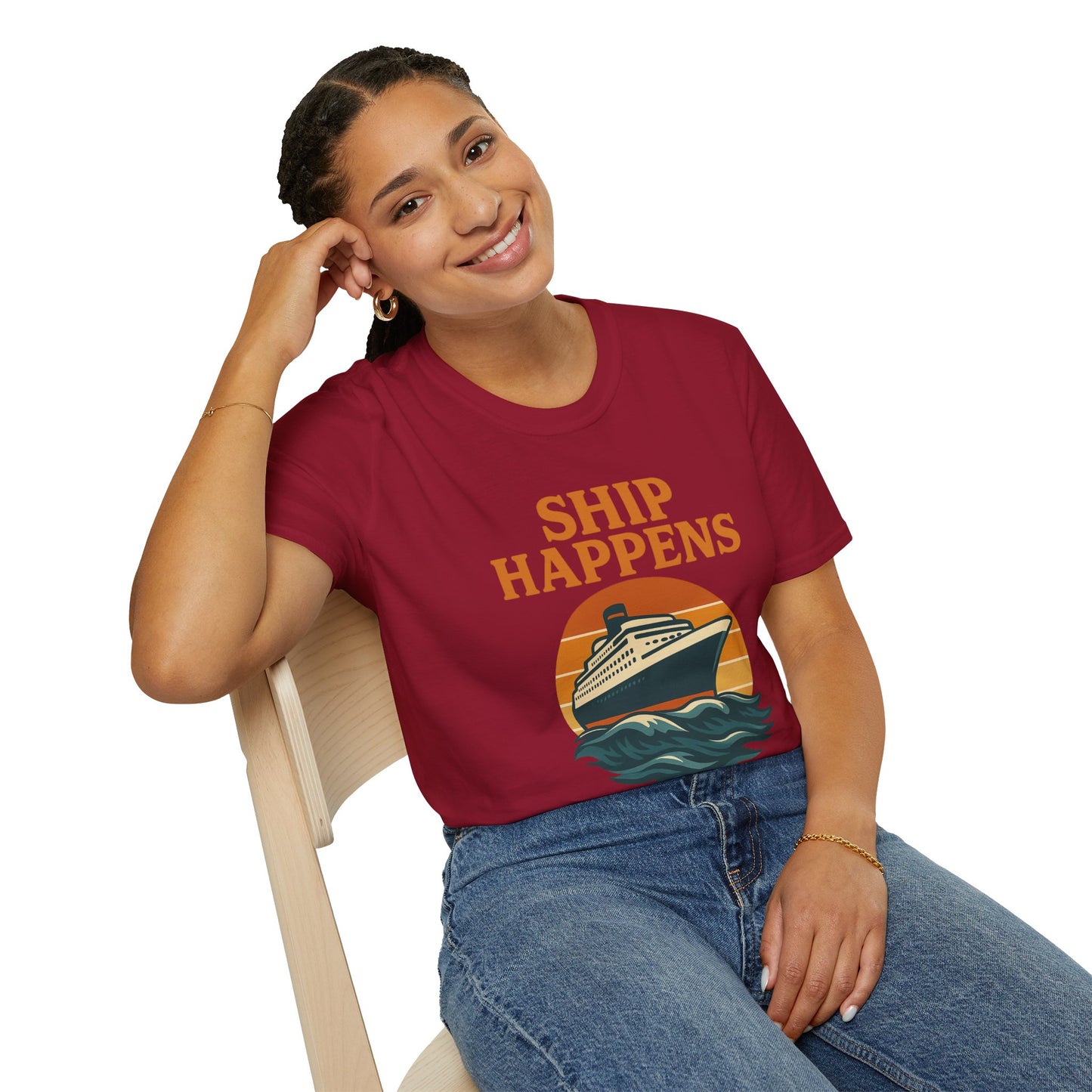 Ship Happens Tee • Funny Nautical Pun Shirt • Comfort Colors Unisex Cruise Vacation Tee • Ocean Humor • Gift for Sailors & Beach Lovers