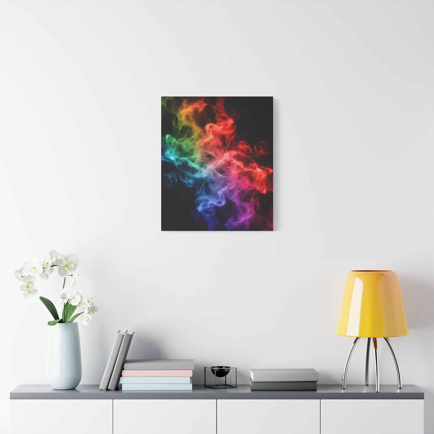 Canvas Wall Art Colorful Smoke Streak