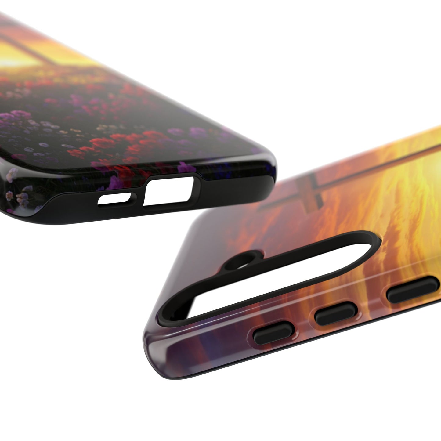 Samsung Phone Case Cross on a Hill Painting Christian Phone Case Cross Samsung Case
