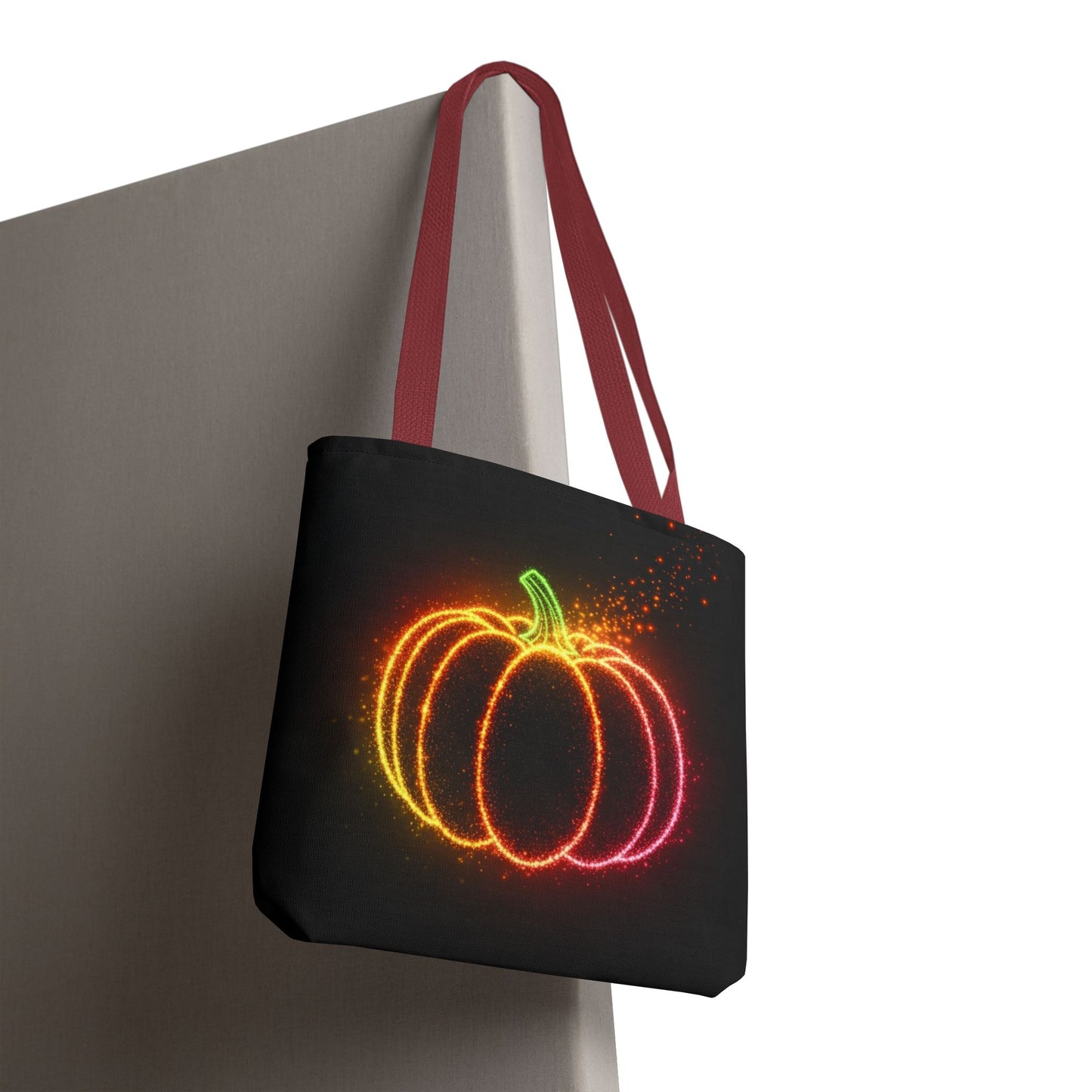 Neon Pumpkin Tote Bag, Halloween Tote, Fall Aesthetic Trick Or Treat Bag, Spooky Season Accessory, Pumpkin Bag, Fall Gift Idea