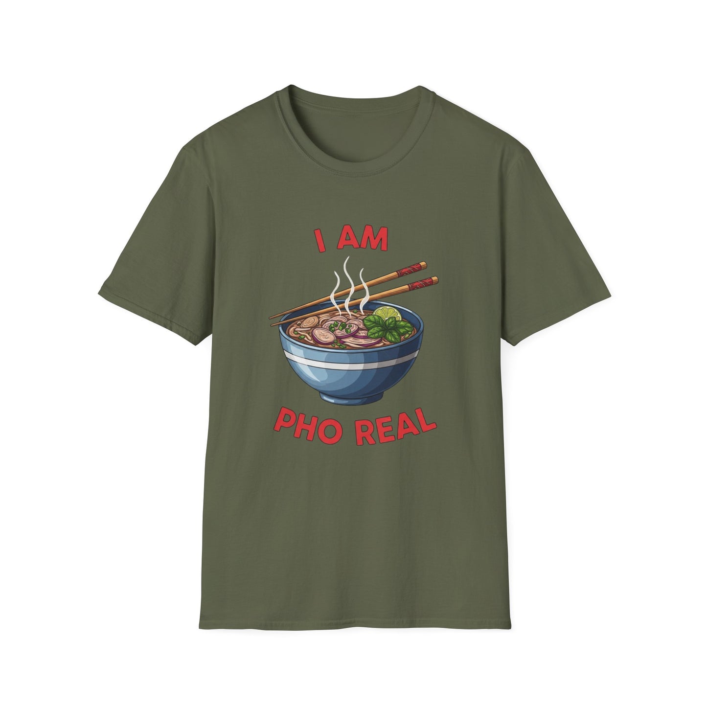 I Am Pho Real T-Shirt | Funny Pho Bowl Shirt | Foodie Pun Tee | Ramen Alternative Gift | Cute Asian Noodle Humor Tee | Gift for Food Lovers