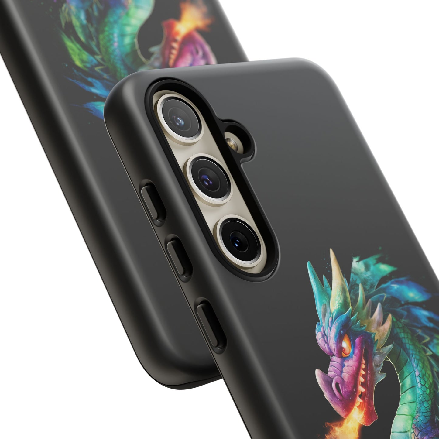 Fire-Breathing Dragon Samsung Case - Tough Fantasy Art Cover - Dark Academia Aesthetic Geek Gift for Galaxy S23/S24/S25/Ultra