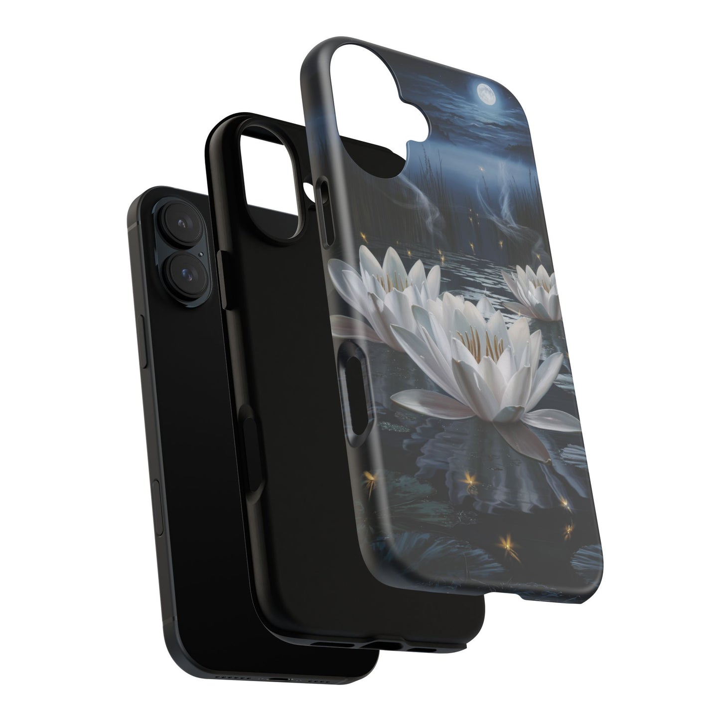 iPhone Case - Water Lilies Moonlight Design