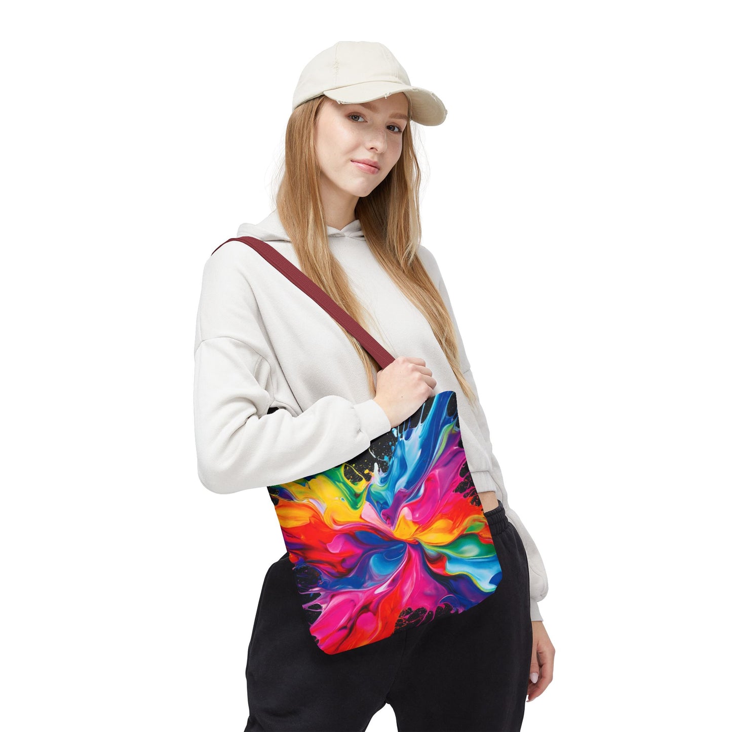 Vibrant Abstract Swirl Tote Bag | Colorful Expressionism Canvas Tote – Bold Art Accessory & Eco-Friendly Gift for Art Lovers