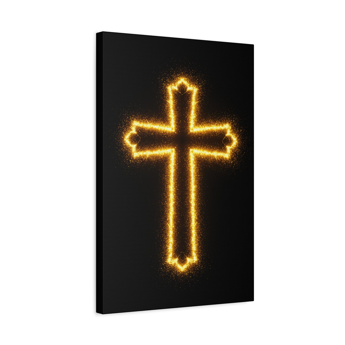 Glowing Cross Matte Canvas Wall Art