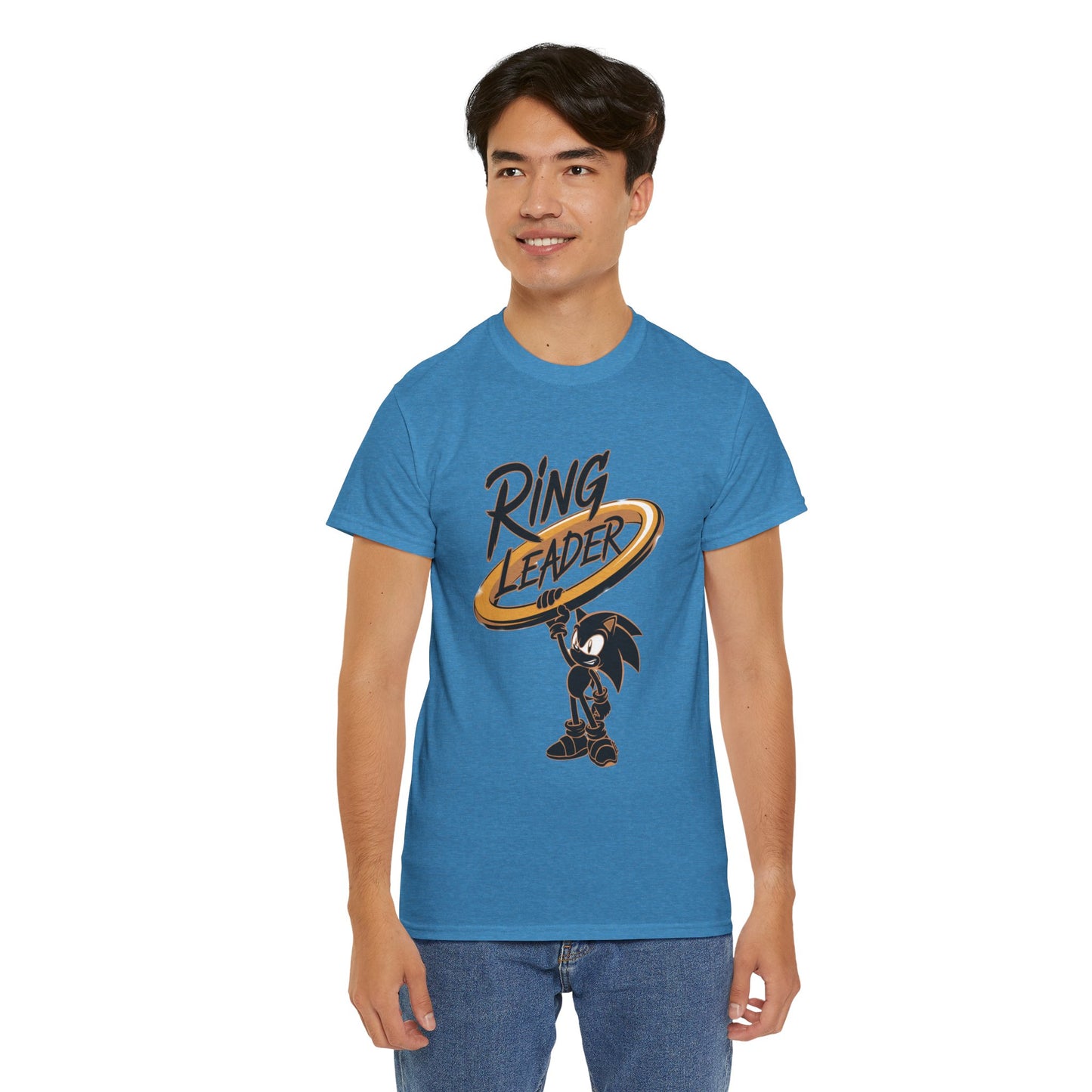 Ring Leader Video Game Shirt – Fast Speed Hero Holding Gold Ring – Retro Gamer Graphic Tee for Arcade, Anime, and Gaming Fans