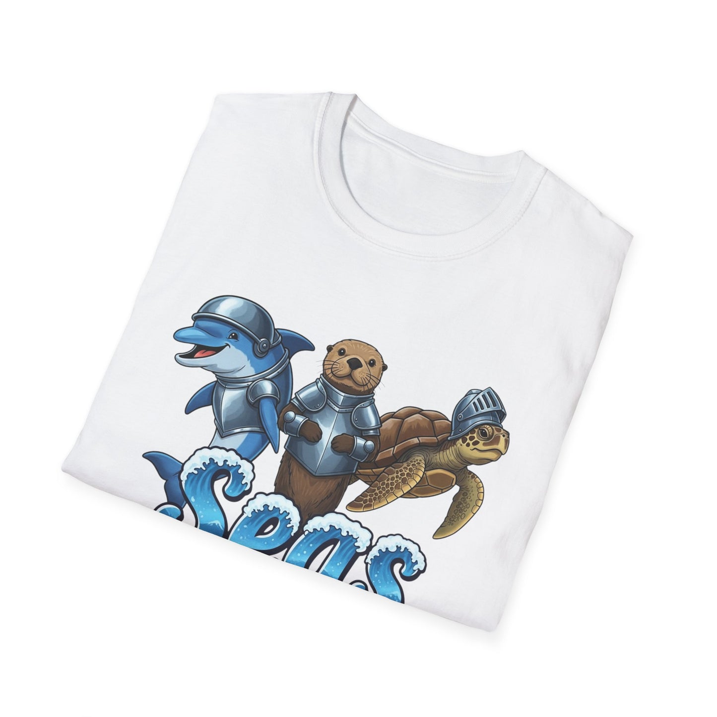 Seas the Day Shirt | Ocean Knight Animals Dolphin Otter Turtle Graphic Tee | Funny Sea Life Adventure Tee | Gift for Beach Lovers