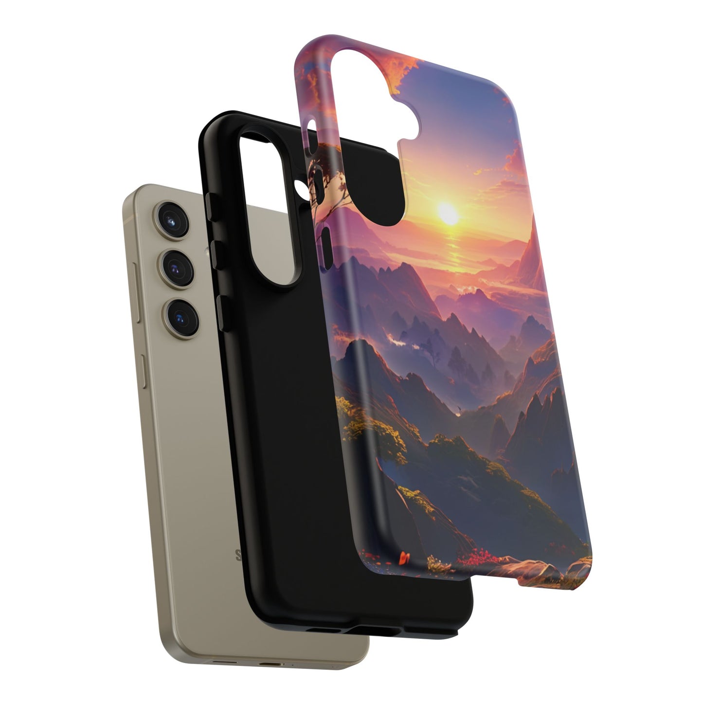 Samsung Tough Case Sunset Landscape Illustration