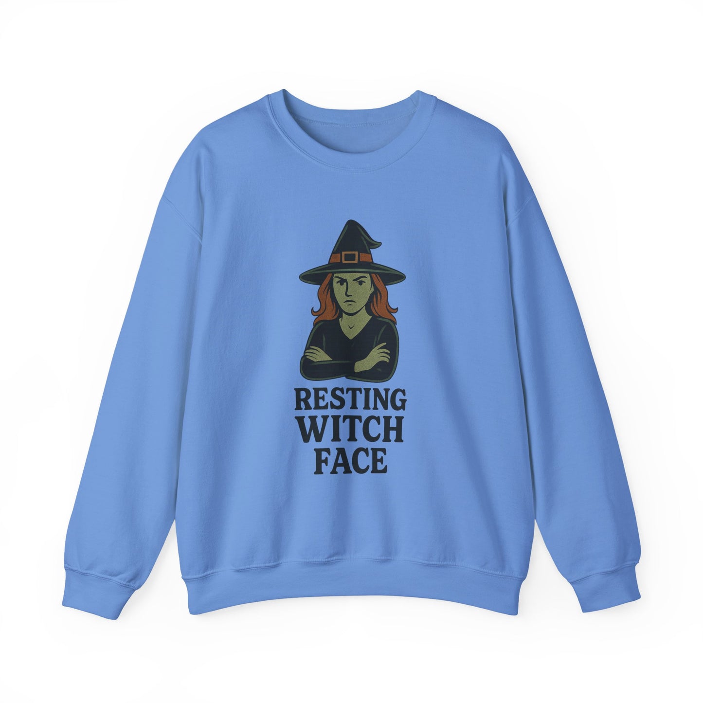 Resting Witch Face Sweatshirt, Funny Halloween Witch Crewneck, Spooky Season Sweatshirt, Fall Humor Graphic Pullover, Witchy Gift