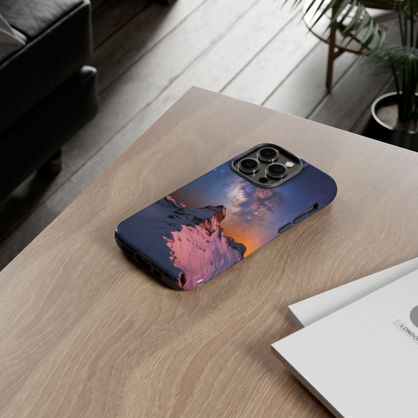 iPhone Case Mountain Top and Milky Way Nature Phone Case Unique Gift