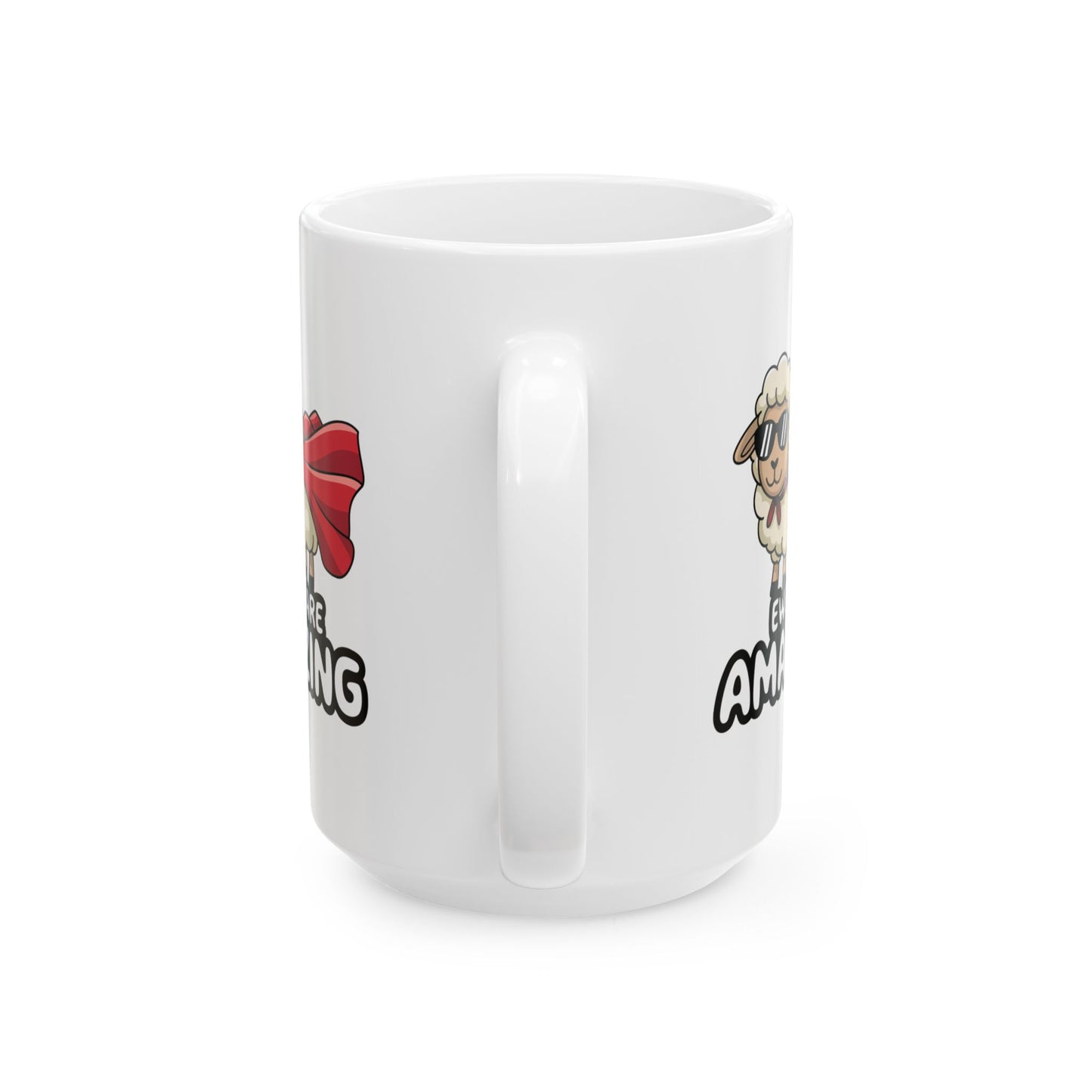 Mug with Sheep Design - Ewe Are Amazing Animal Cup Funny Mug Inspirational Cup Positive Decor