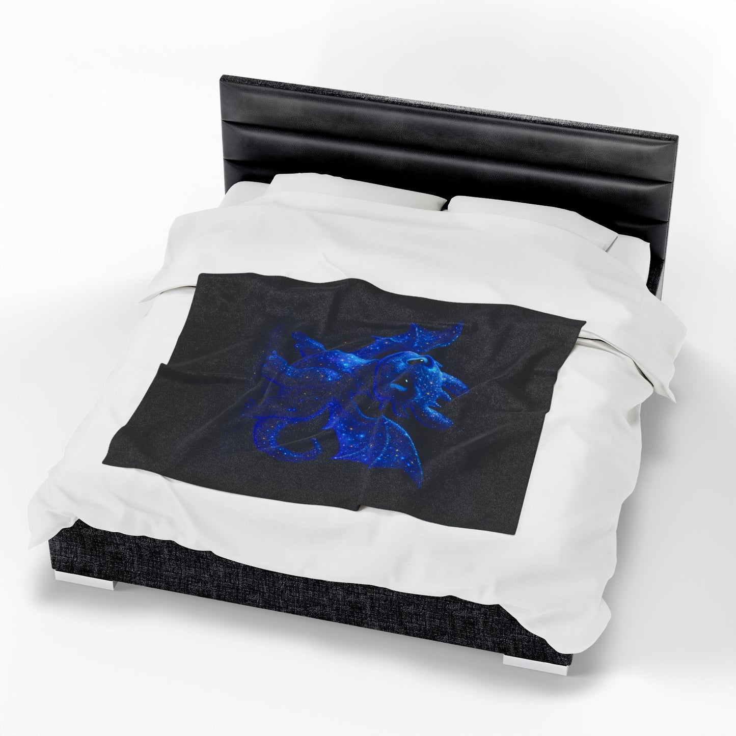 Galaxy Dragon Blanket - Cosmic Blue Fantasy Throw for Kids, Teens & Adults | Soft Plush Bed Decor | Dragon Lover Gift Idea