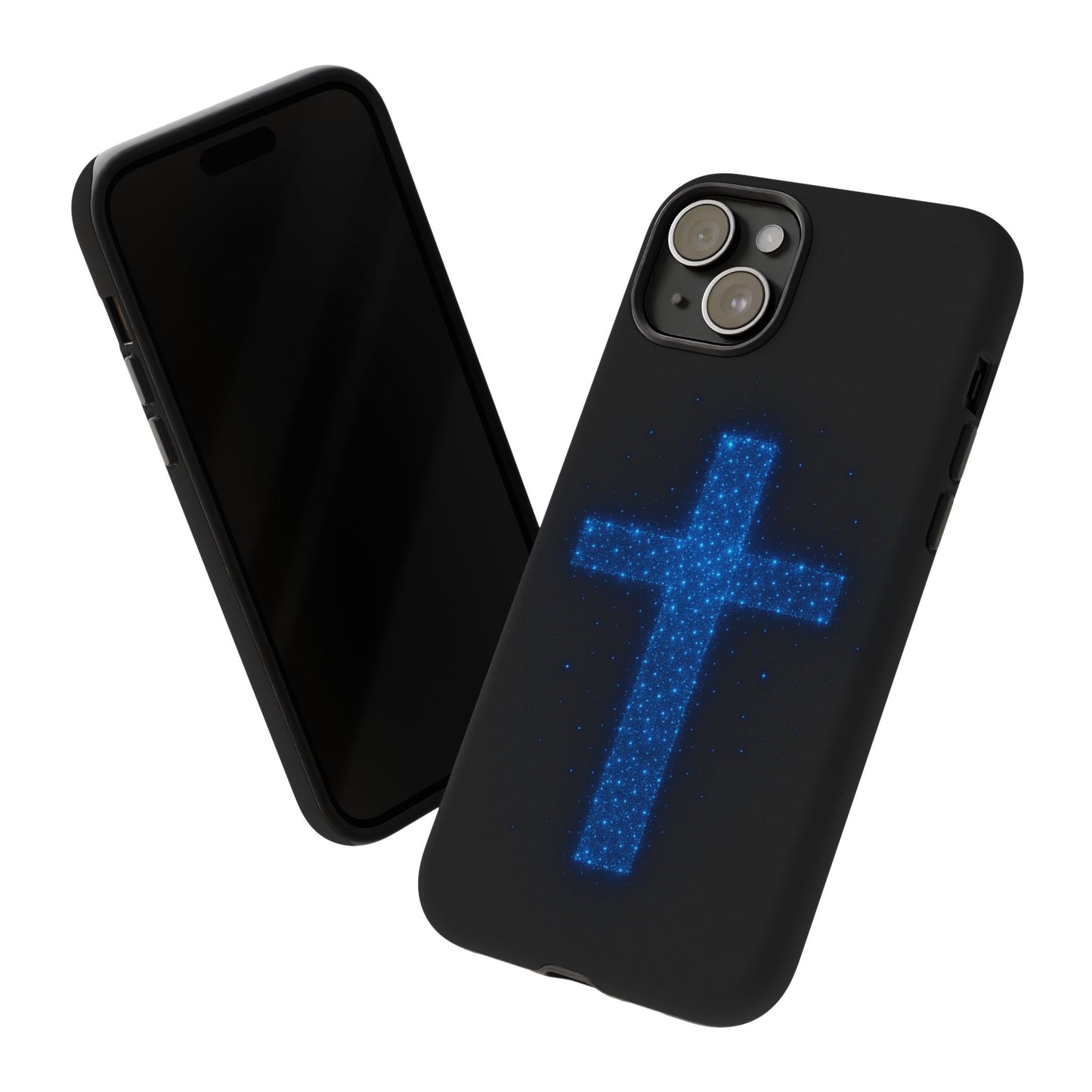 iPhone Case - Bioluminescent Cross Design Christian Phone Case Spiritual iPhone Case Gift for Believers
