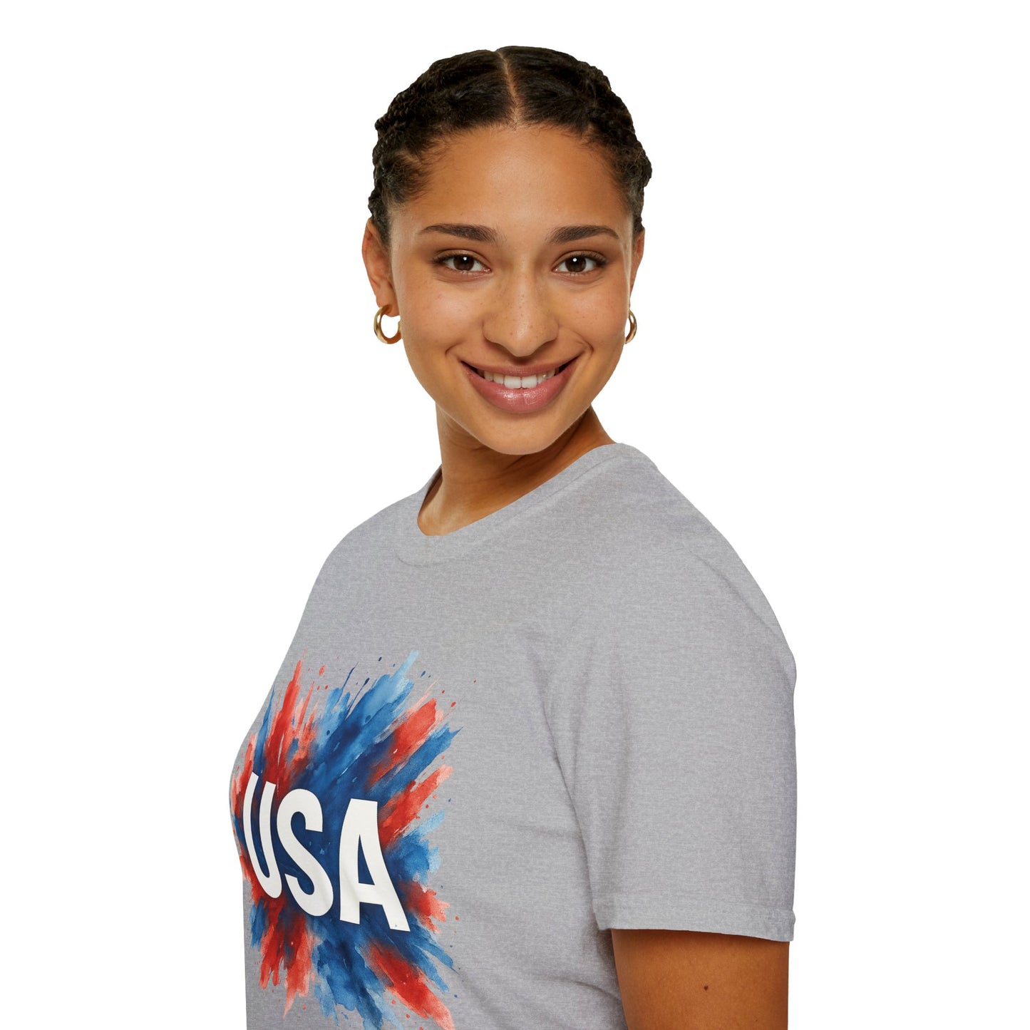Watercolor USA T-Shirt Unisex | Red White Blue Shirt | Patriotic Graphic Tee | July 4th Shirt | Independence Day Tee | American Flag Shirt