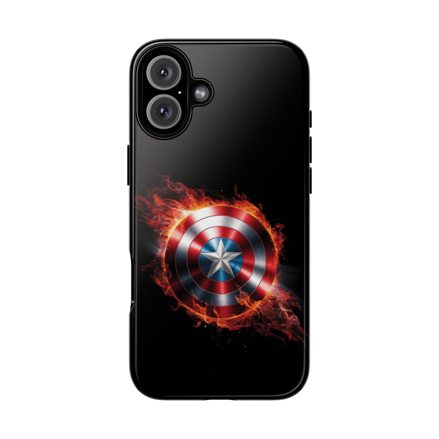 iPhone Case - Captain America Shield in Flames