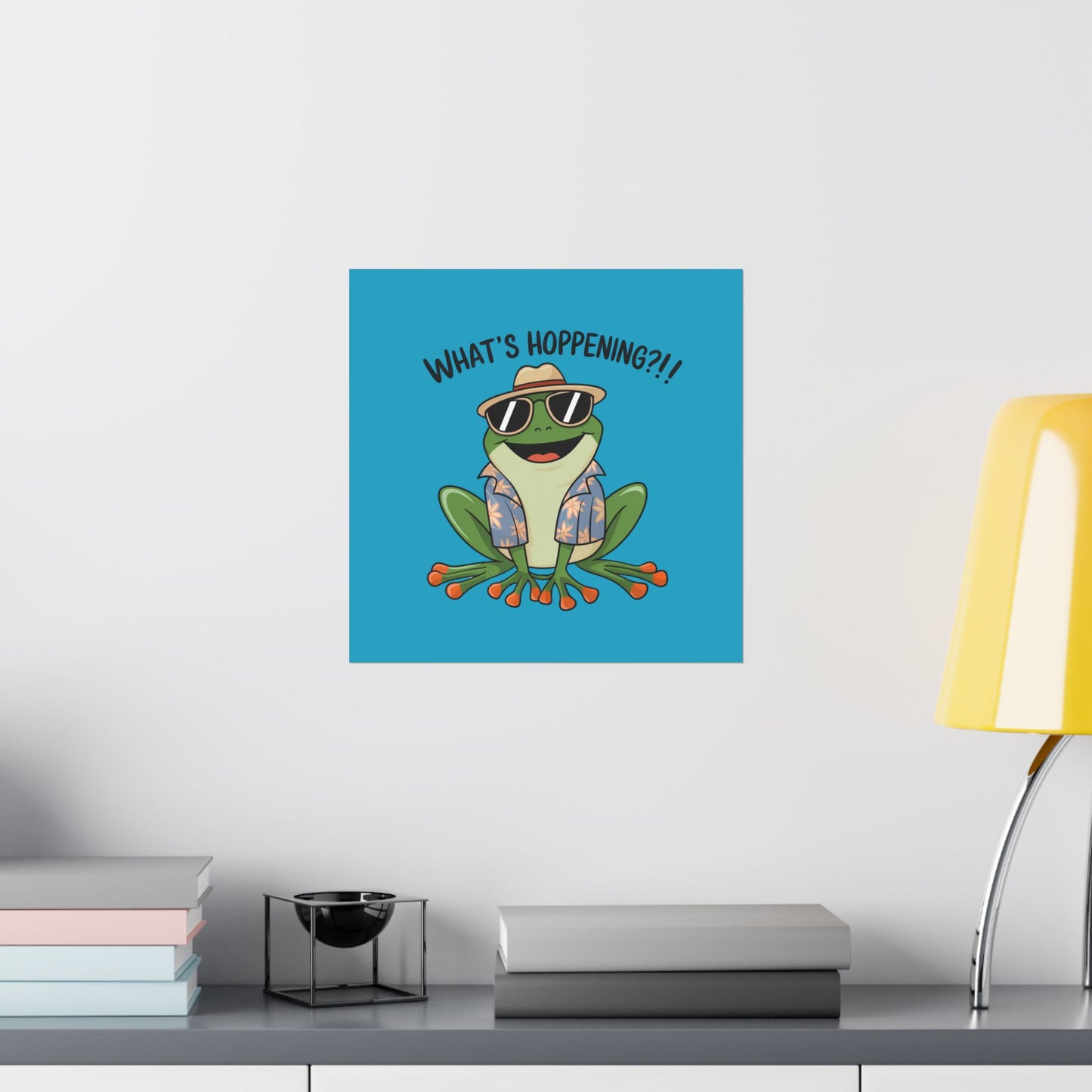Vertical Poster - What's Hoppening Frog Pun