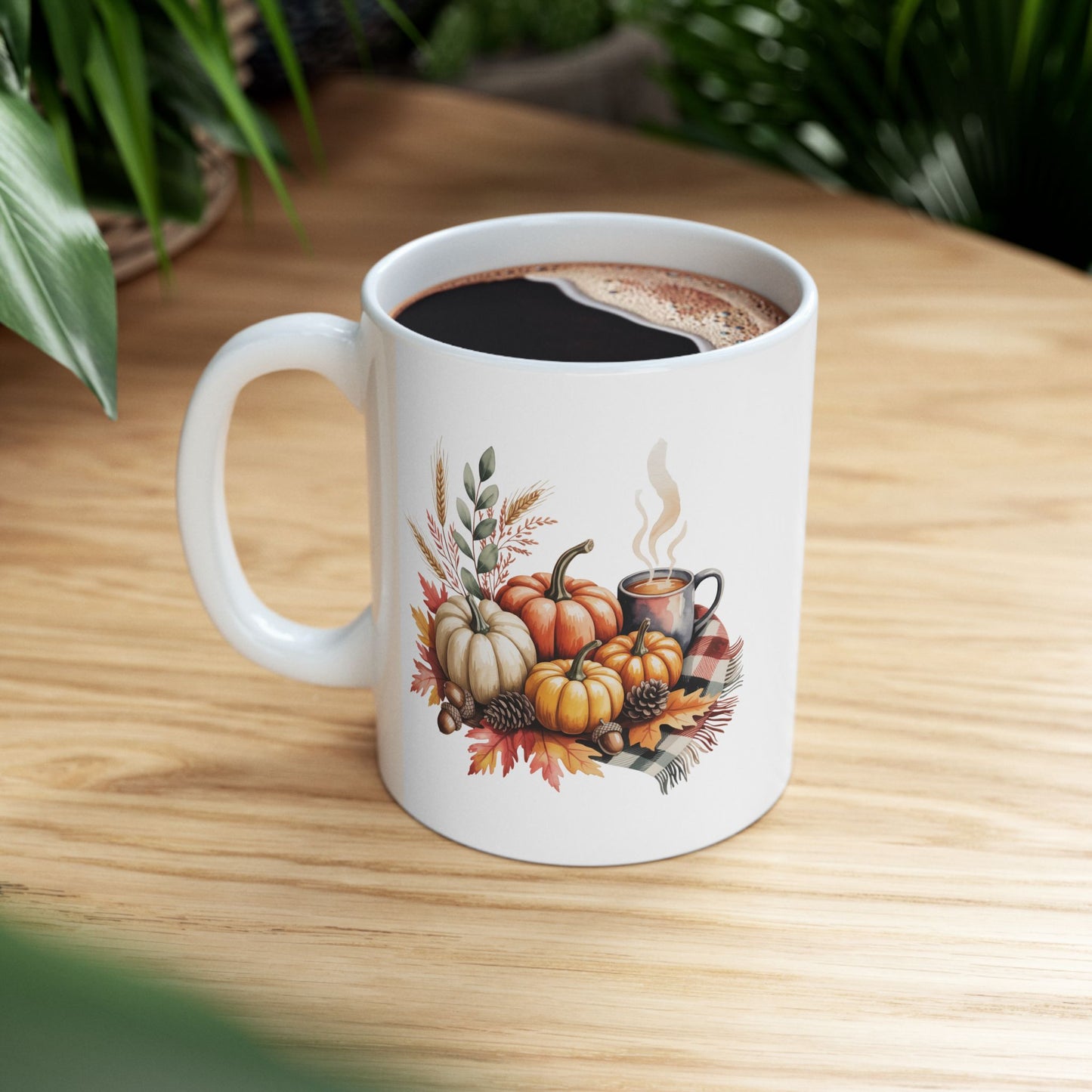 Autumn Harvest Ceramic Mug - Perfect for Fall Coffee Lovers, Pumpkin Spice, Thanksgiving, Cozy Home Decor, Gift for Friends