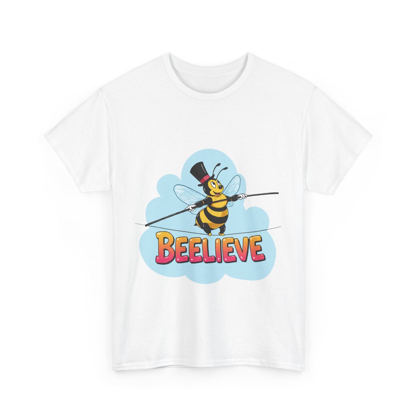 “Beelieve” Bee Pun T‑Shirt | Cute Bee Graphic Tee | Inspirational Pun Shirt | Funny Nature Lover Gift | Bee Belief Positive Vibes Tee