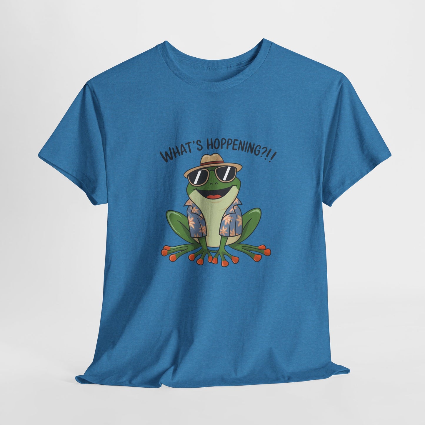 Funny Frog Shirt | What’s Hoppening T-Shirt | Cool Frog Graphic Tee | Amphibian Dad Joke Shirt | Cottagecore Animal Lover Gift