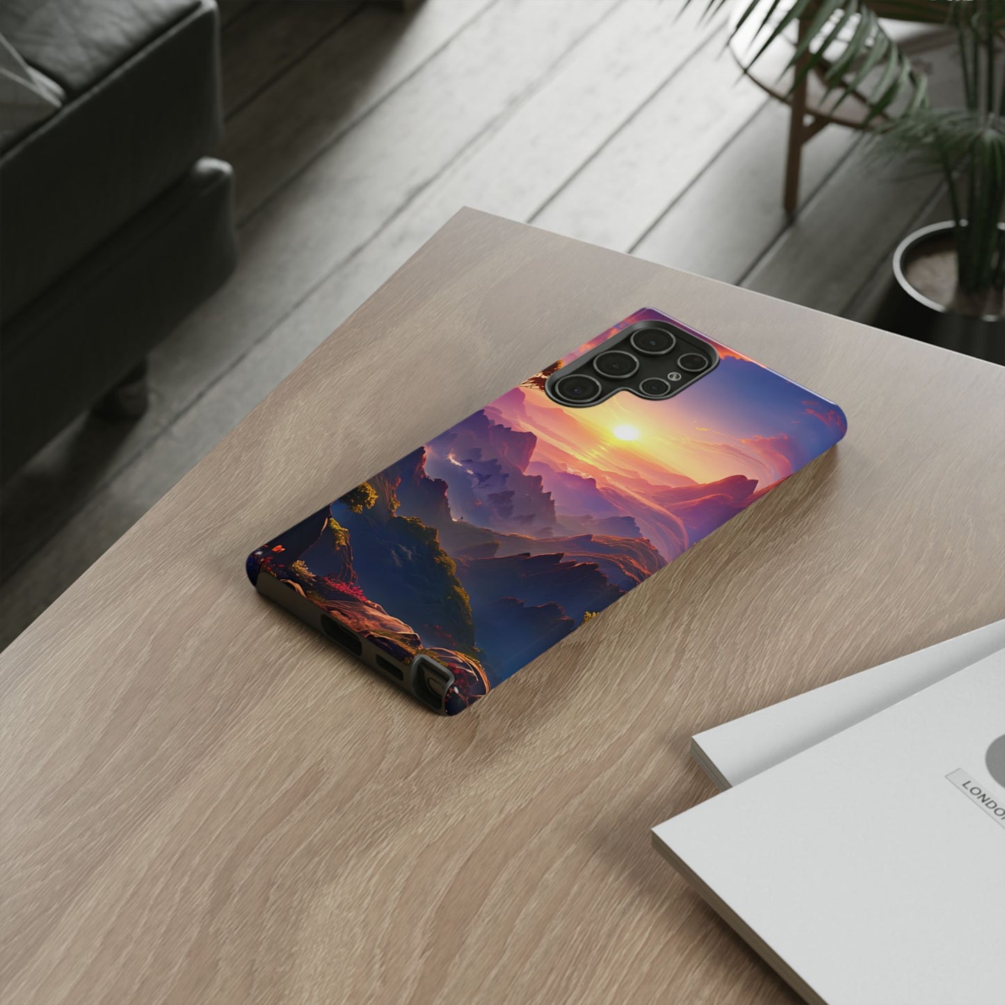 Samsung Tough Case Sunset Landscape Illustration