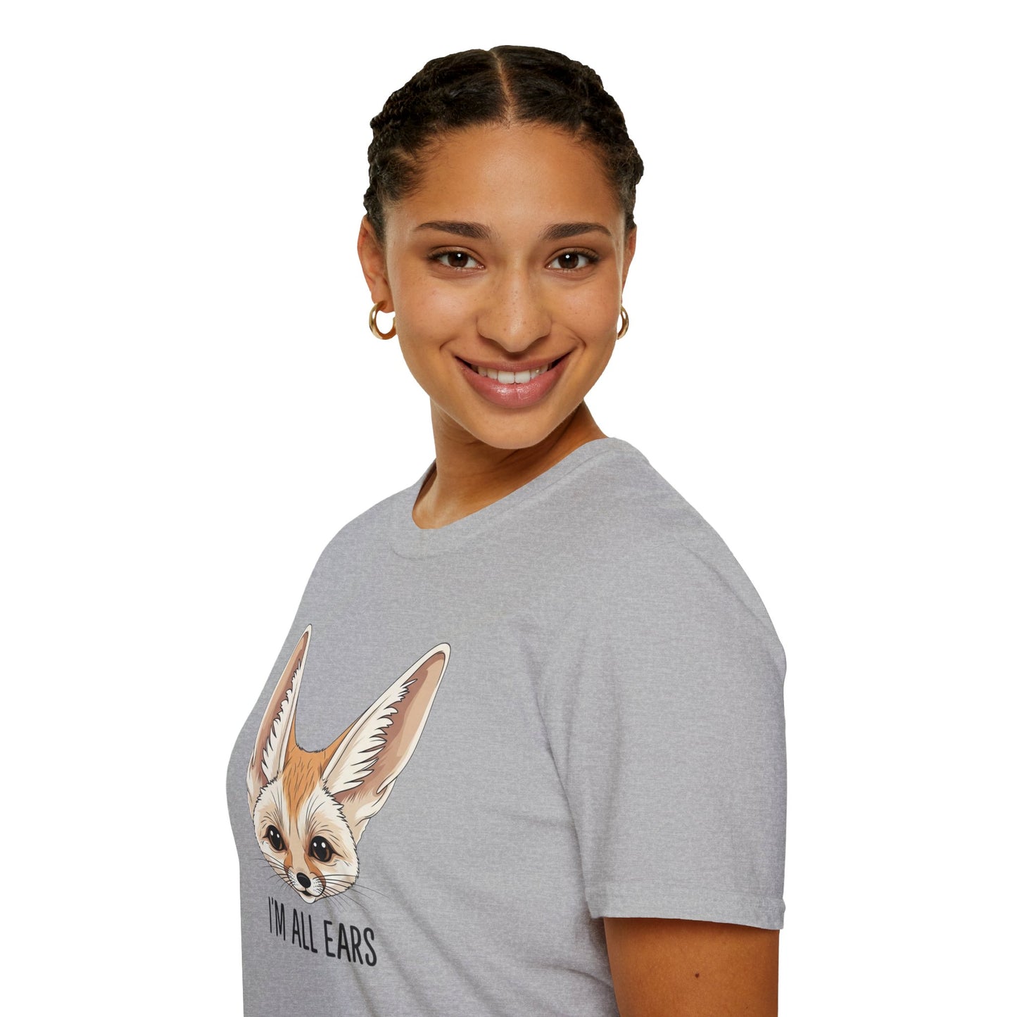 Fennec Fox Funny T-Shirt | I’m All Ears Animal Tee | Cute Pet Tee for Women Men | Unique Gift | Trending Animal Motif Shirt