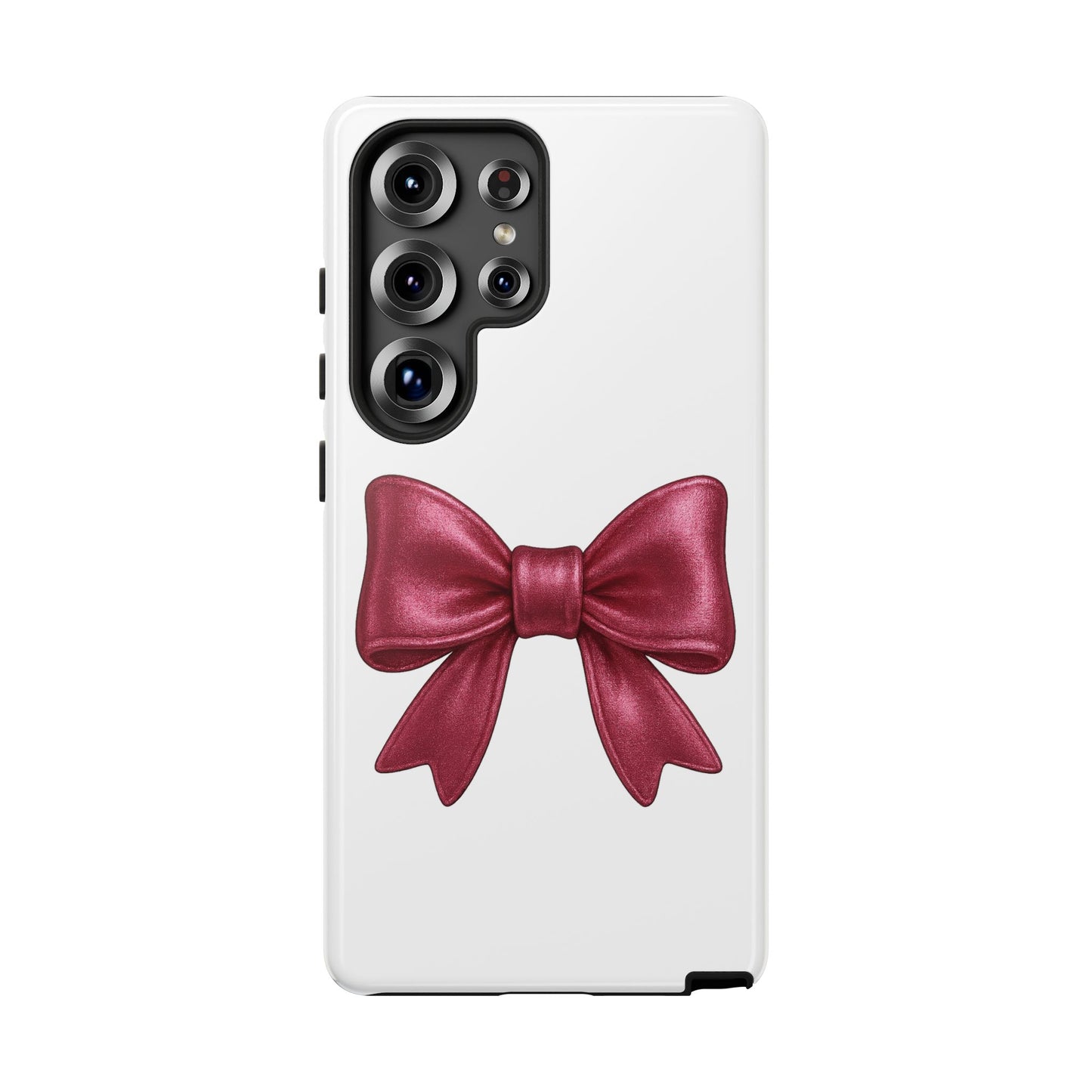 Pink Bow Samsung Case – Cute Girly Phone Cover – Glossy Ribbon Case for Samsung Galaxy – Aesthetic Phone Accessory – Gift for Her