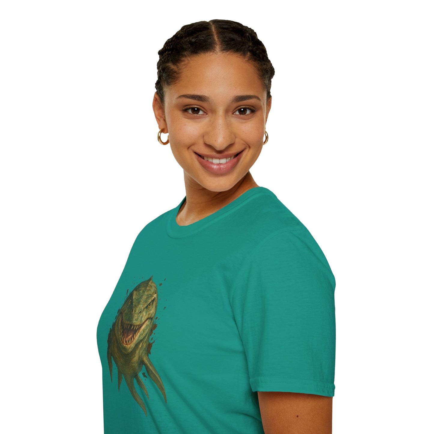 Watercolor Mosasaurus T-Shirt | Prehistoric Sea Dinosaur Tee | Fossil Lover Gift | Unisex Cotton Graphic Shirt Jurassic Tee