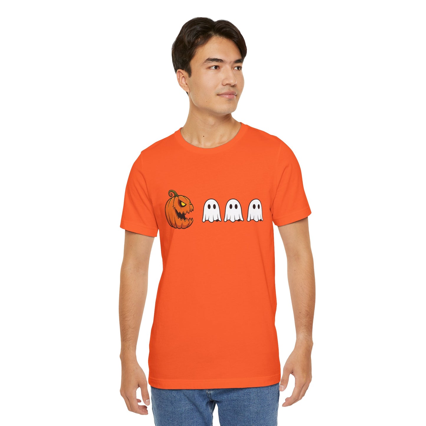Pumpkin Pac-Man Shirt, Halloween Arcade Tee, Pumpkin Chase Ghosts Tee, Retro Gaming Halloween, Spooky Season Shirt, Vintage Game Pumpkin Top