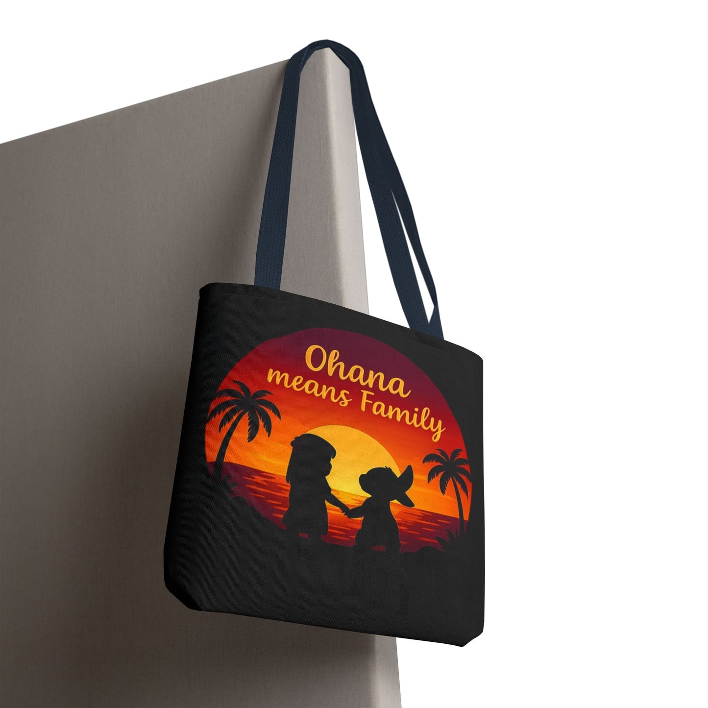 Ohana Means Family Tote Bag – Lilo and Stitch Inspired Bag, Hawaiian Quote, Disney Aesthetic Gift, Reusable Grocery or Beach Bag