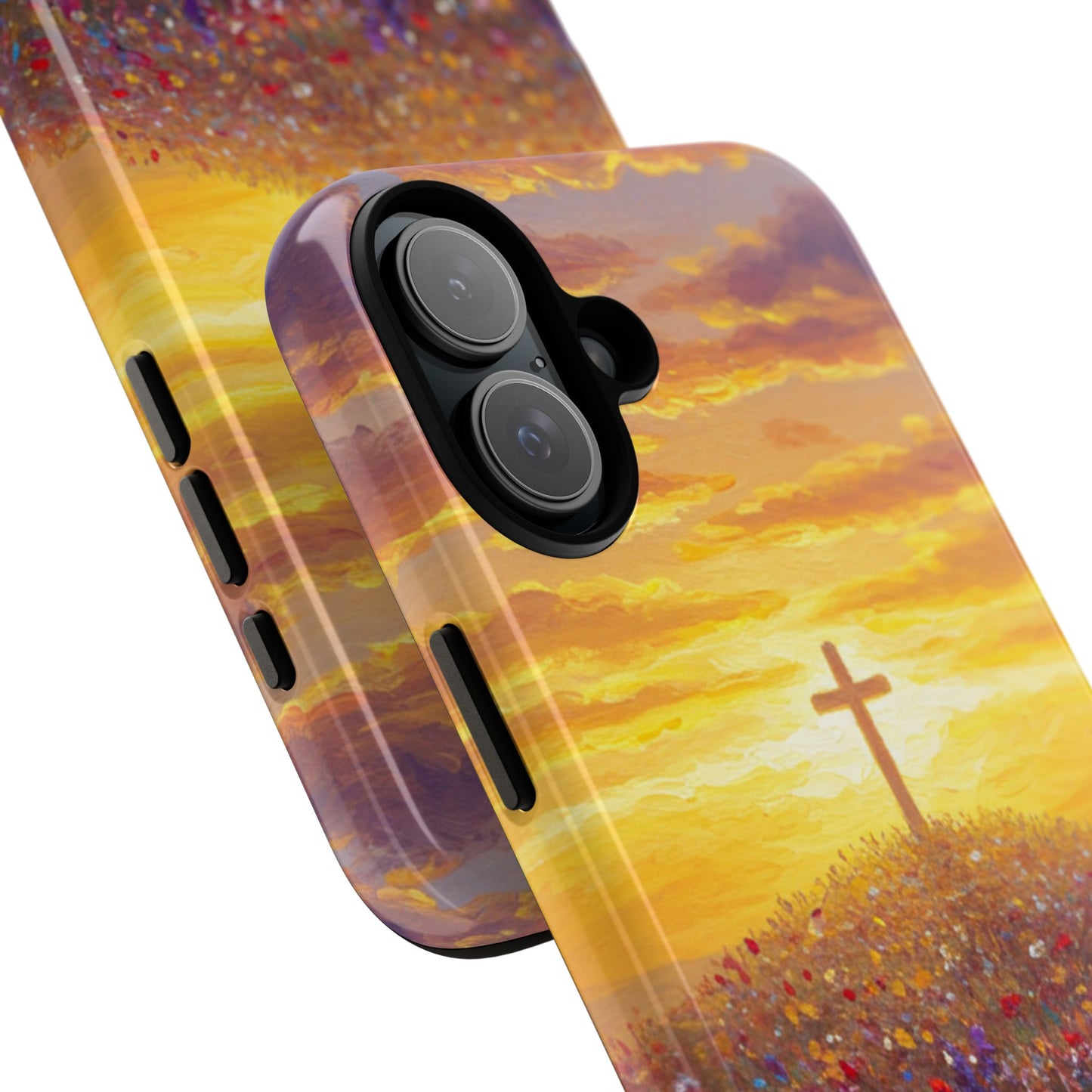 iPhone Case: Monet Style Cross Phone Case Christian Case Inspirational iPhone Case Spiritual Phone Case