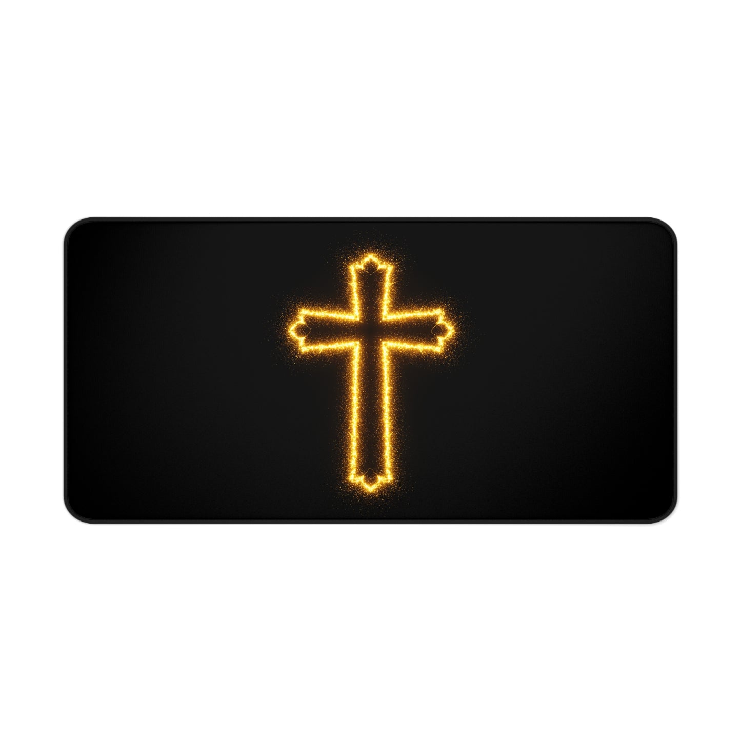 Desk Mat with Glowing Cross Design