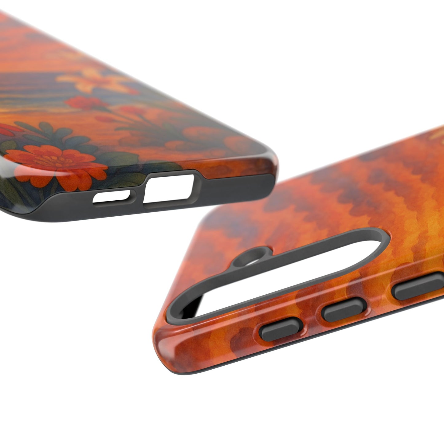Samsung Case - Floral Ocean Sunset Watercolor Nautical Phone Case Beach Samsung Case Ocean Sunset Theme