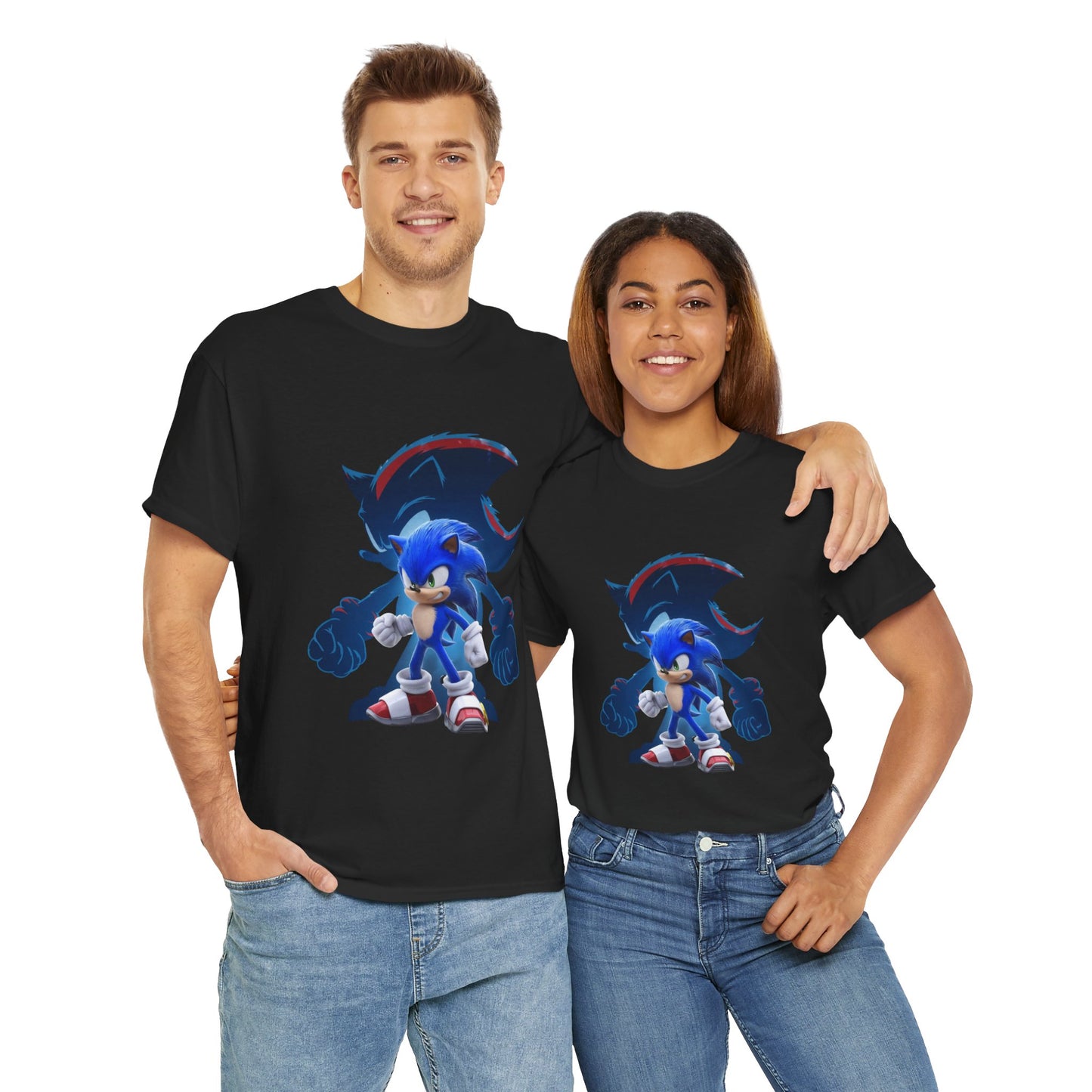 Blue Speed Hero Graphic Tee | Retro Gaming Legend T-Shirt | Fan Inspired Gamer Apparel | Cool Vintage Style Unisex Shirt for Adults & Teens