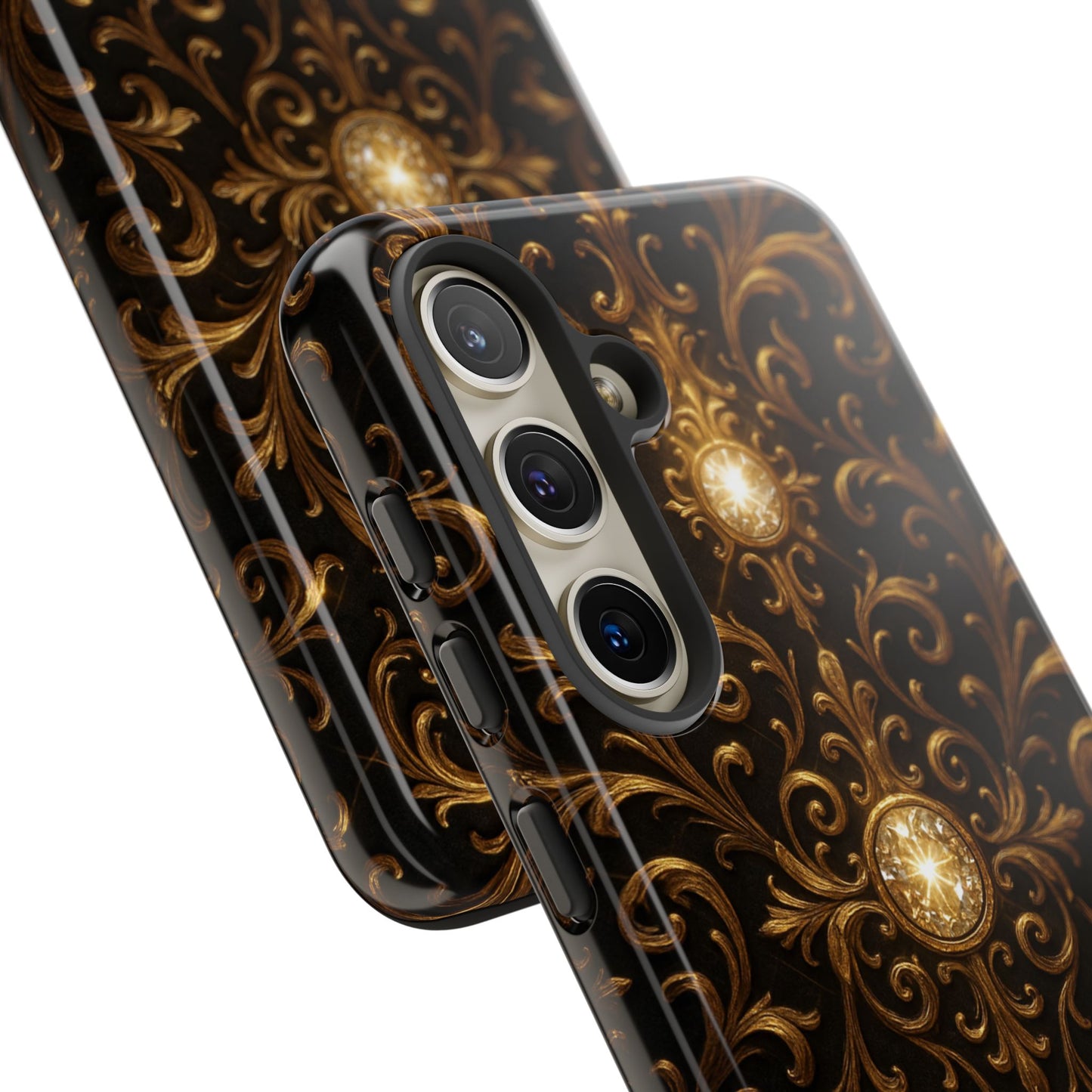 Luxury Baroque Samsung Case β Elegant Gold Ornate Floral Phone Cover for Galaxy