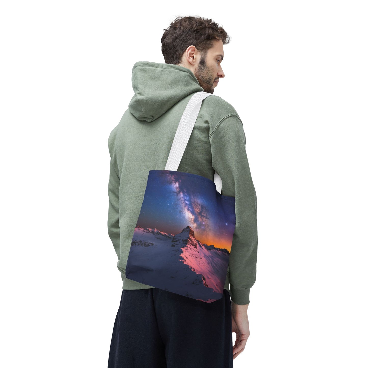 Stunning Mountain Galaxy Tote Bag - Nature Lover's Eco-Friendly Bag