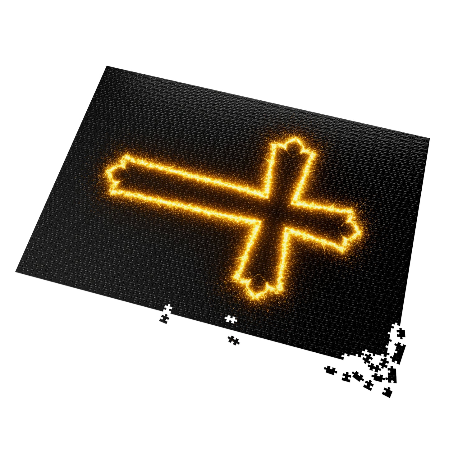 Jigsaw Puzzle - Glowing Cross Design