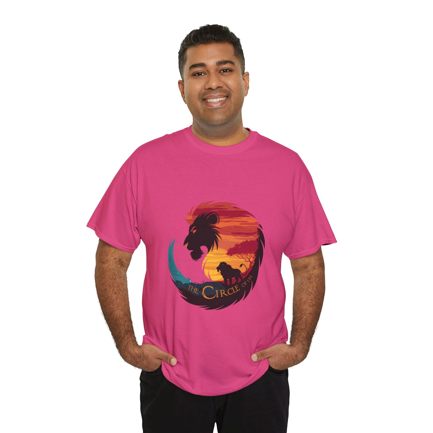 The Circle of Life Lion Shirt – Sunset Safari Wildlife Graphic Tee – Inspirational Nature T-Shirt for Animal Lovers & Adventure Fans