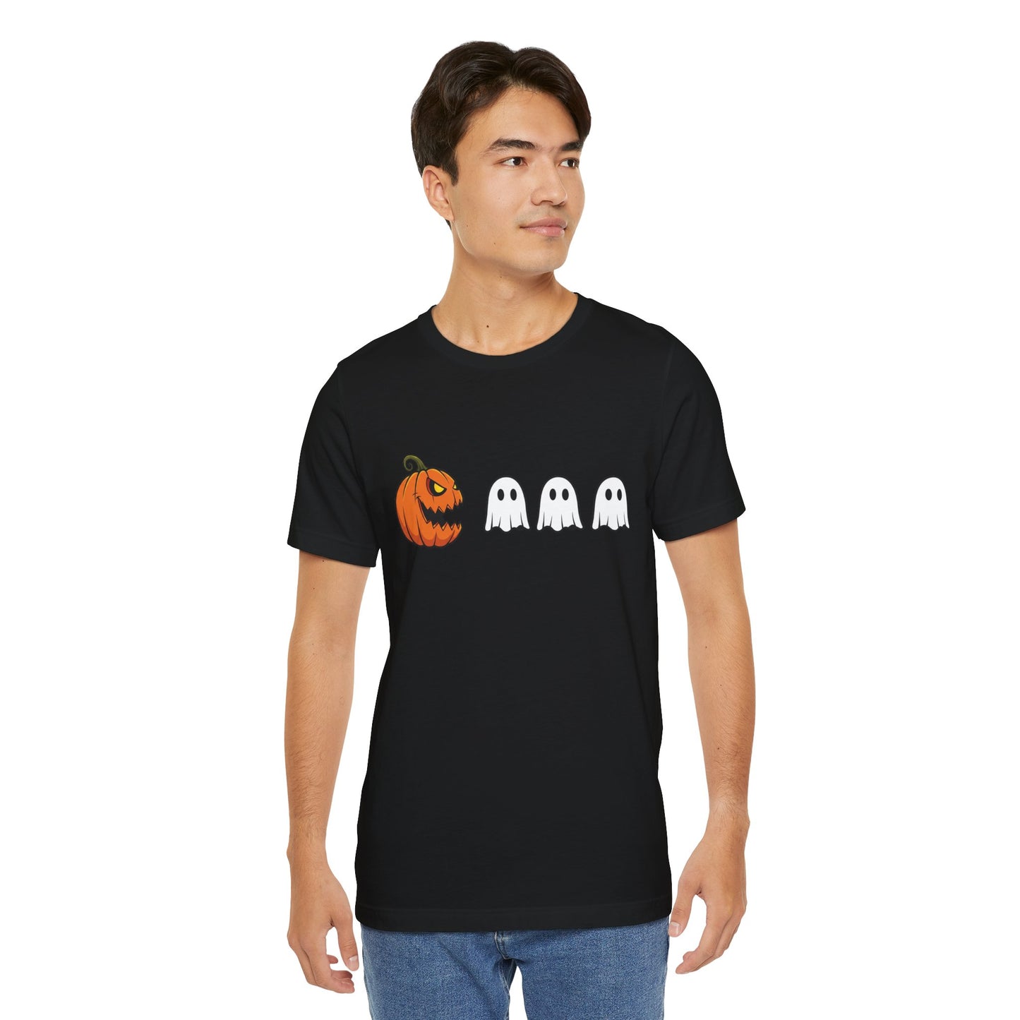 Pumpkin Pac-Man Shirt, Halloween Arcade Tee, Pumpkin Chase Ghosts Tee, Retro Gaming Halloween, Spooky Season Shirt, Vintage Game Pumpkin Top