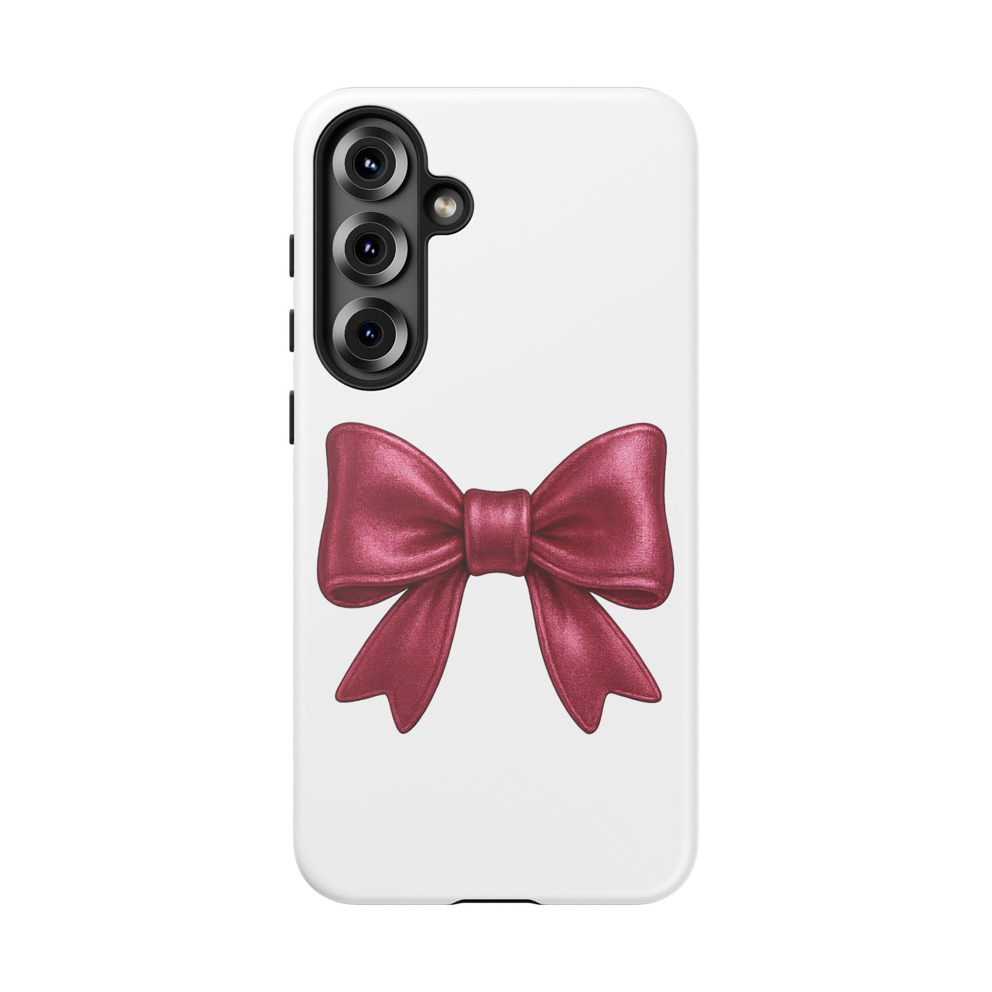 Pink Bow Samsung Case – Cute Girly Phone Cover – Glossy Ribbon Case for Samsung Galaxy – Aesthetic Phone Accessory – Gift for Her