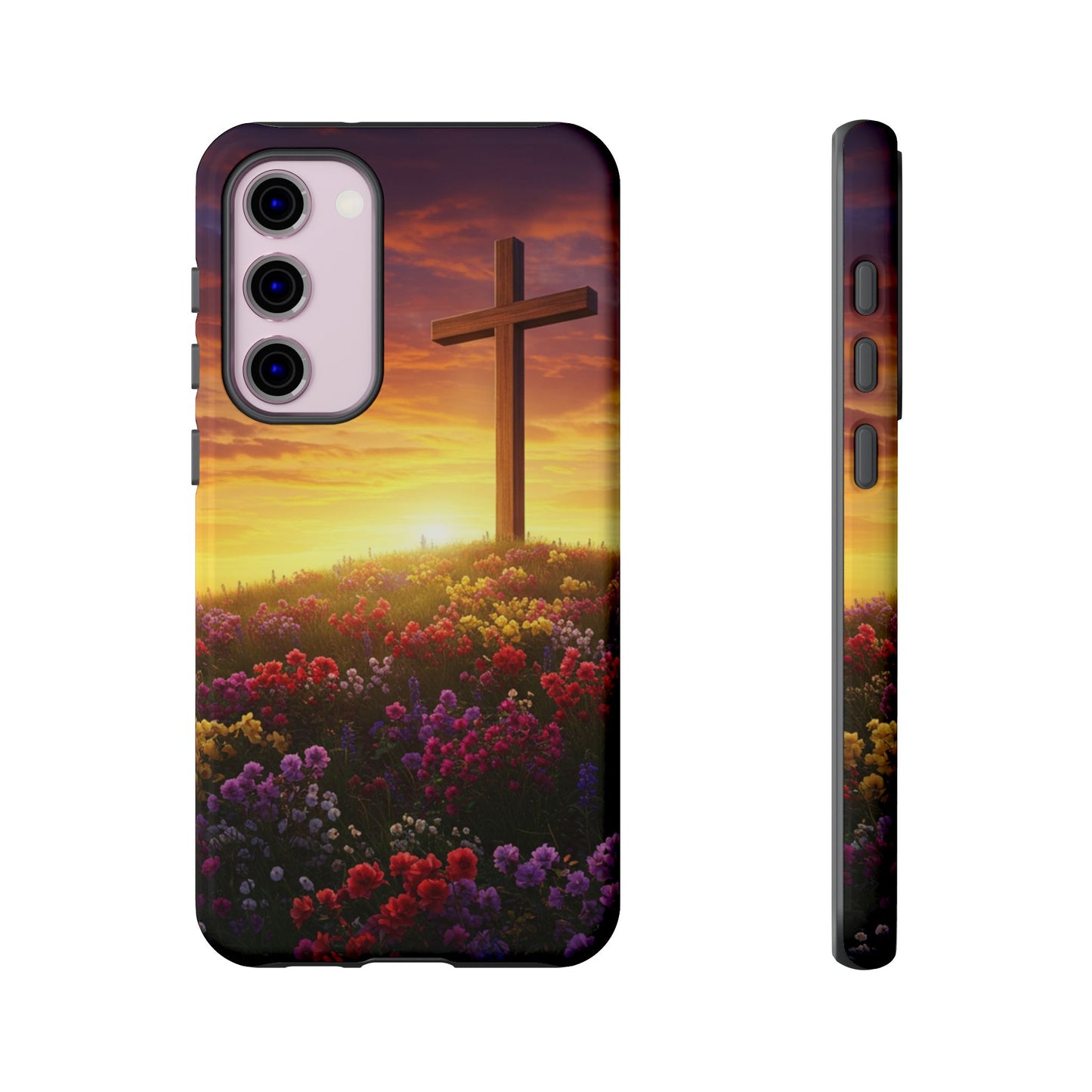 Samsung Phone Case Cross on a Hill Painting Christian Phone Case Cross Samsung Case
