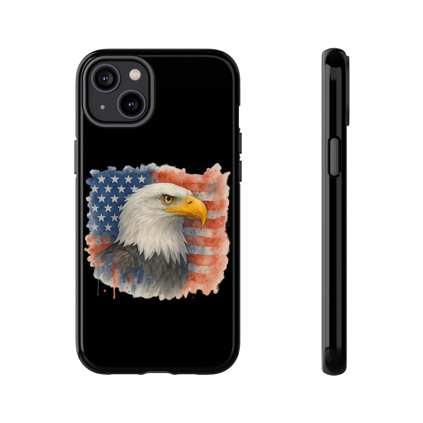 Patriotic Eagle Phone Case for iPhone - Tough Cases with American Flag Design 4th of July Case Memorial Day Veteran's Day