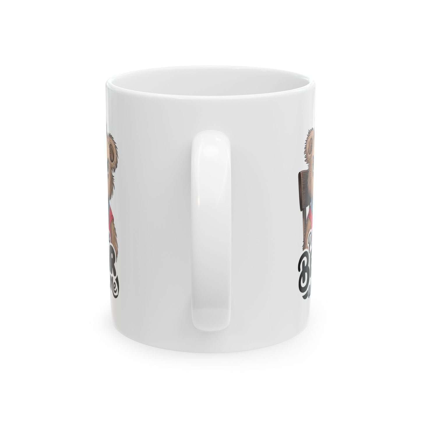 Please Bear With Me Mug | Funny Bear Coffee Cup | Sarcastic Animal Pun Gift | Cute Grumpy Bear Mug | Humor Coffee Cup for Work