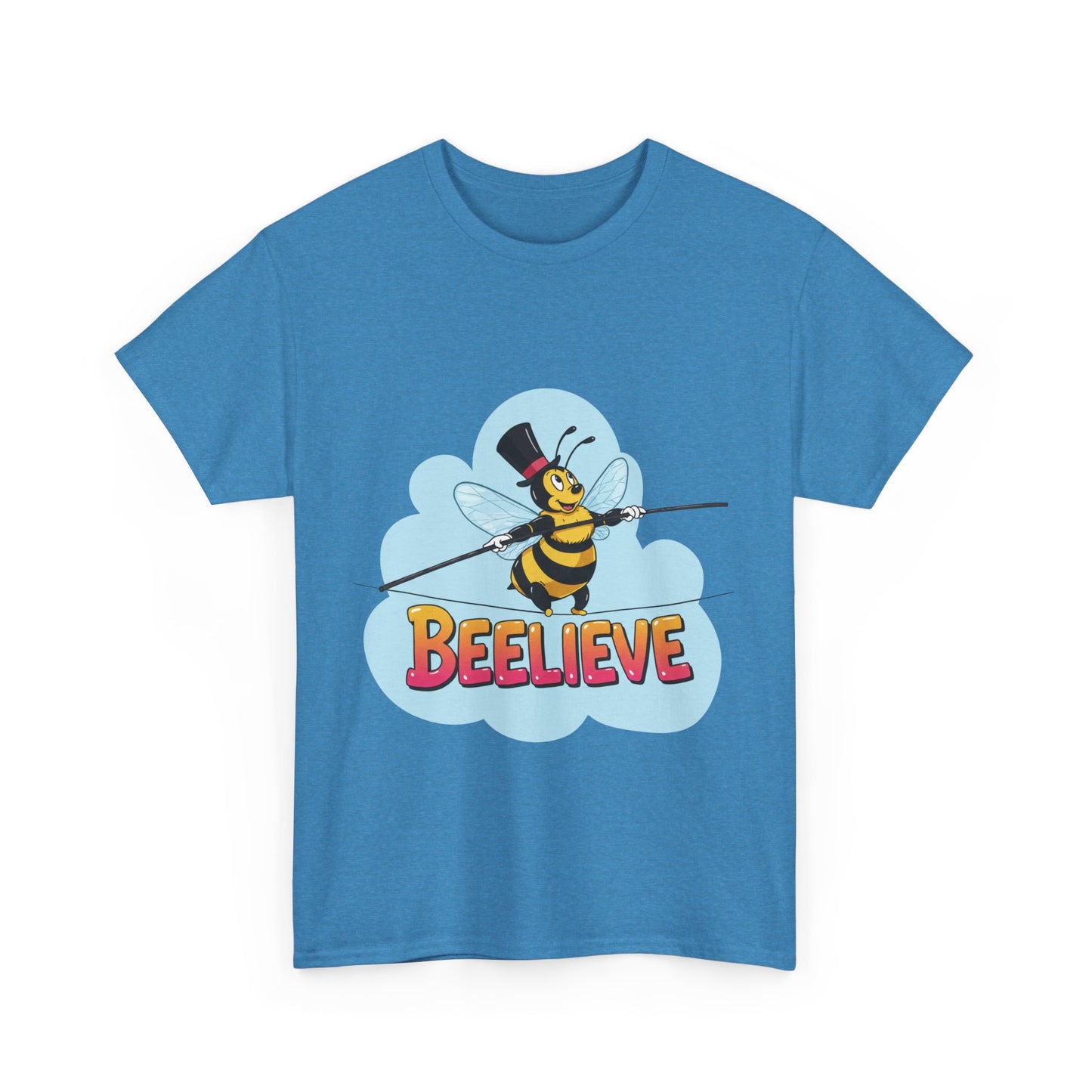 “Beelieve” Bee Pun T‑Shirt | Cute Bee Graphic Tee | Inspirational Pun Shirt | Funny Nature Lover Gift | Bee Belief Positive Vibes Tee