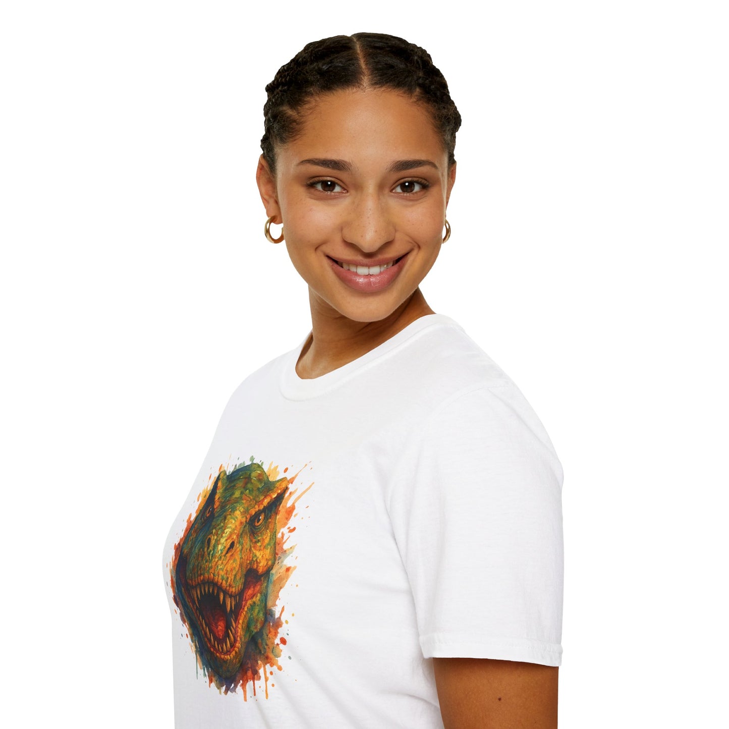 Watercolor T-Rex T-Shirt | Psychedelic Dinosaur Tee | Prehistoric Rainbow Dino Gift | Unisex Cotton Graphic Shirt Jurassic Tee
