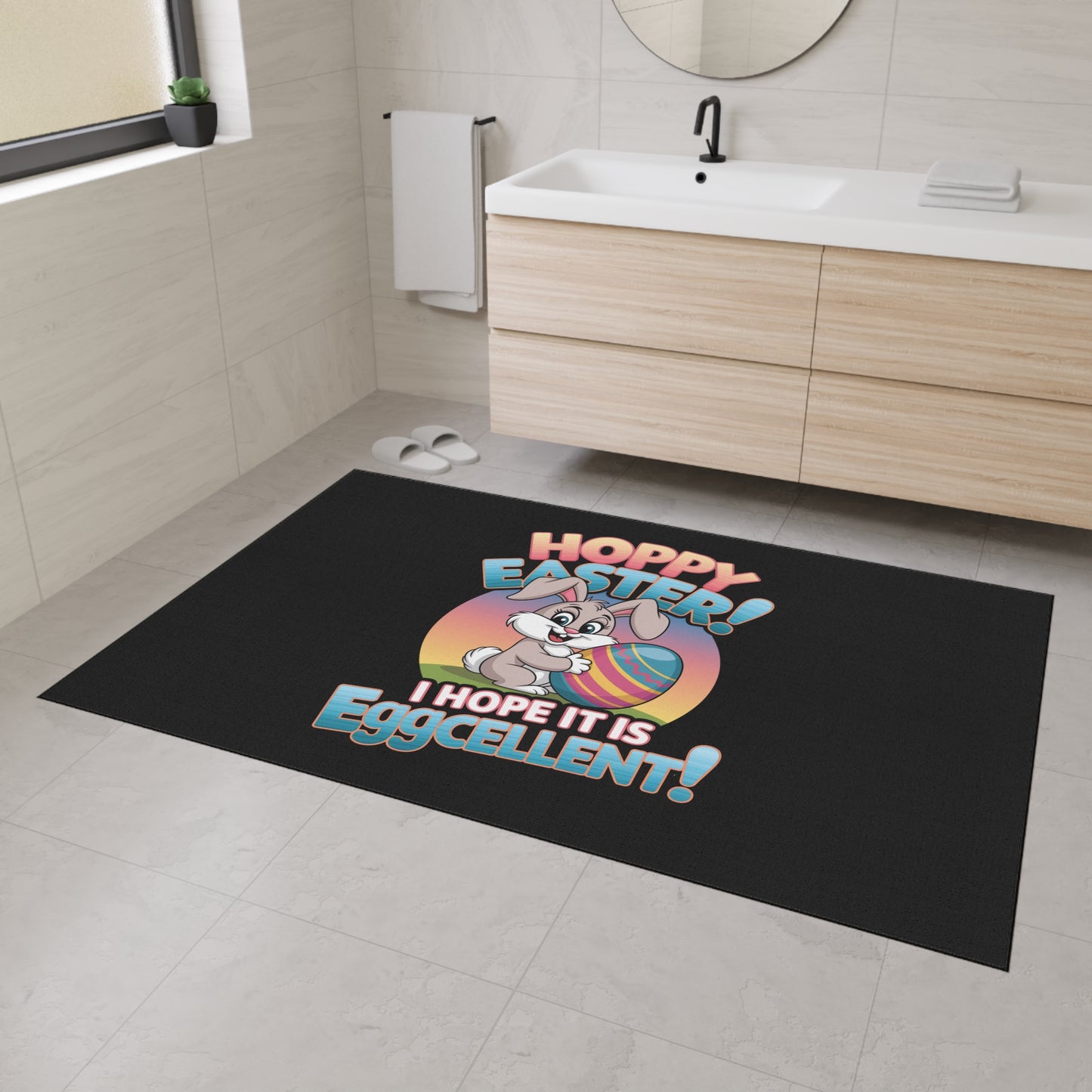 Easter Themed Heavy Duty Floor Mat Easter Bunny Mat Easter Decor Easter Bunny Door Mat