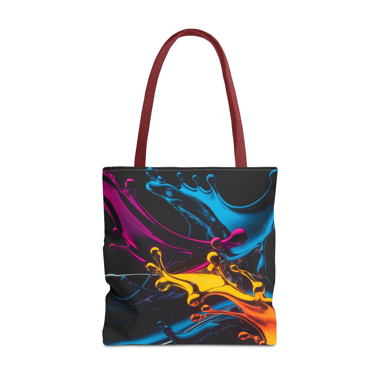 Abstract Neon Splash Tote Bag, Vibrant Colorful Art Bag, Reusable Shopping Bag, Modern Everyday Carryall, Bright Aesthetic Gift For Her