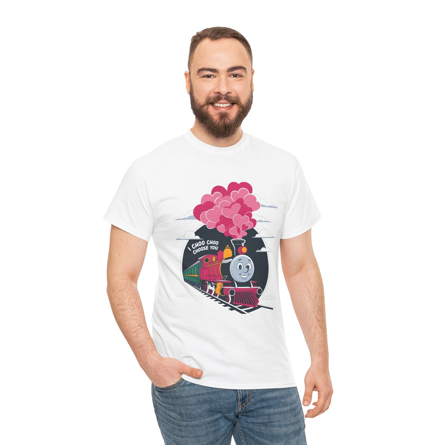 I Choo Choo Choose You Shirt, Cute Train Valentine Tee, Funny Love Graphic TShirt, Romantic Gift For Him Her, Valentine Pun Shir